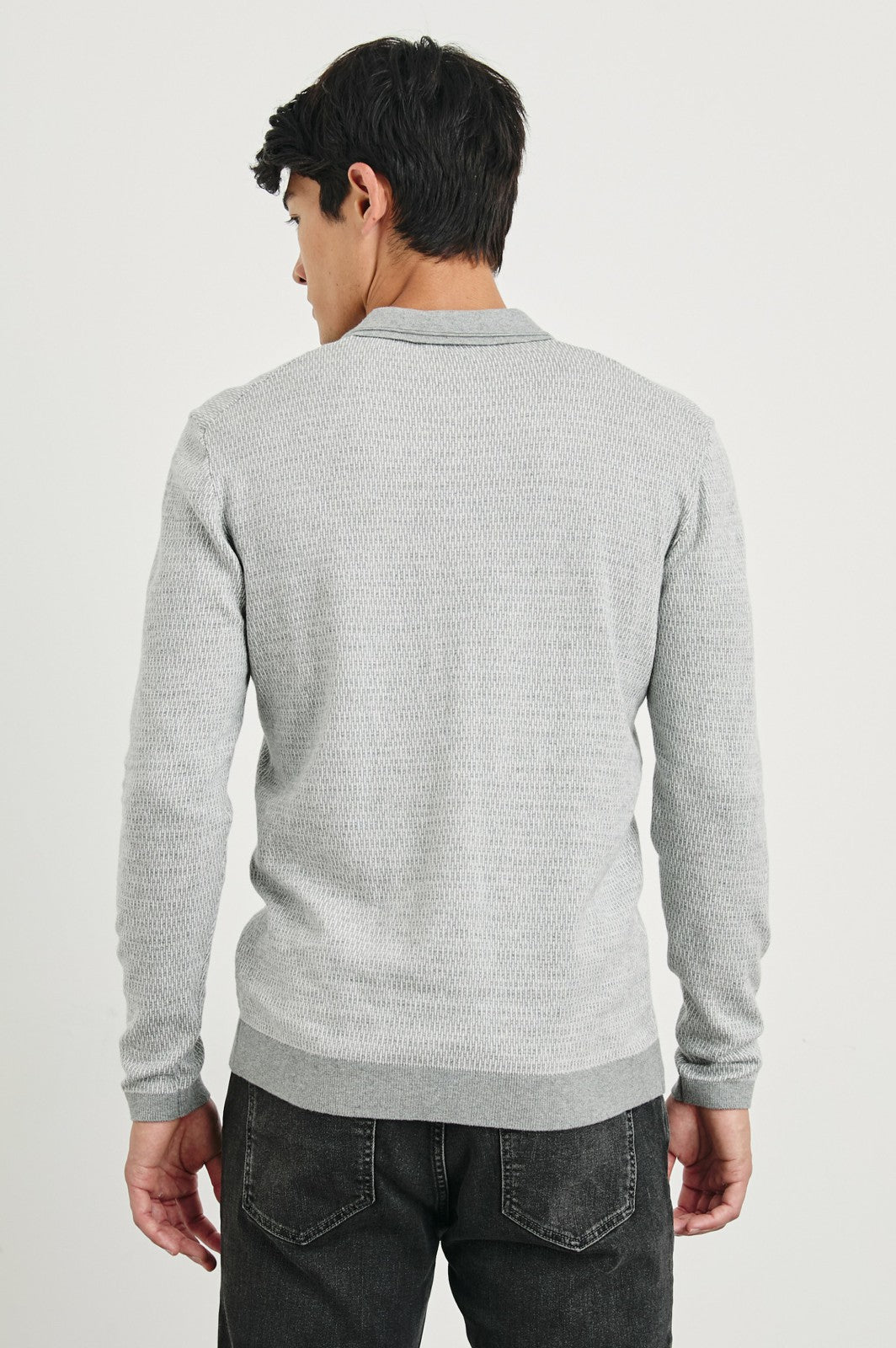 GREENWICH SWEATER - GREY BROQUADE| Rails US