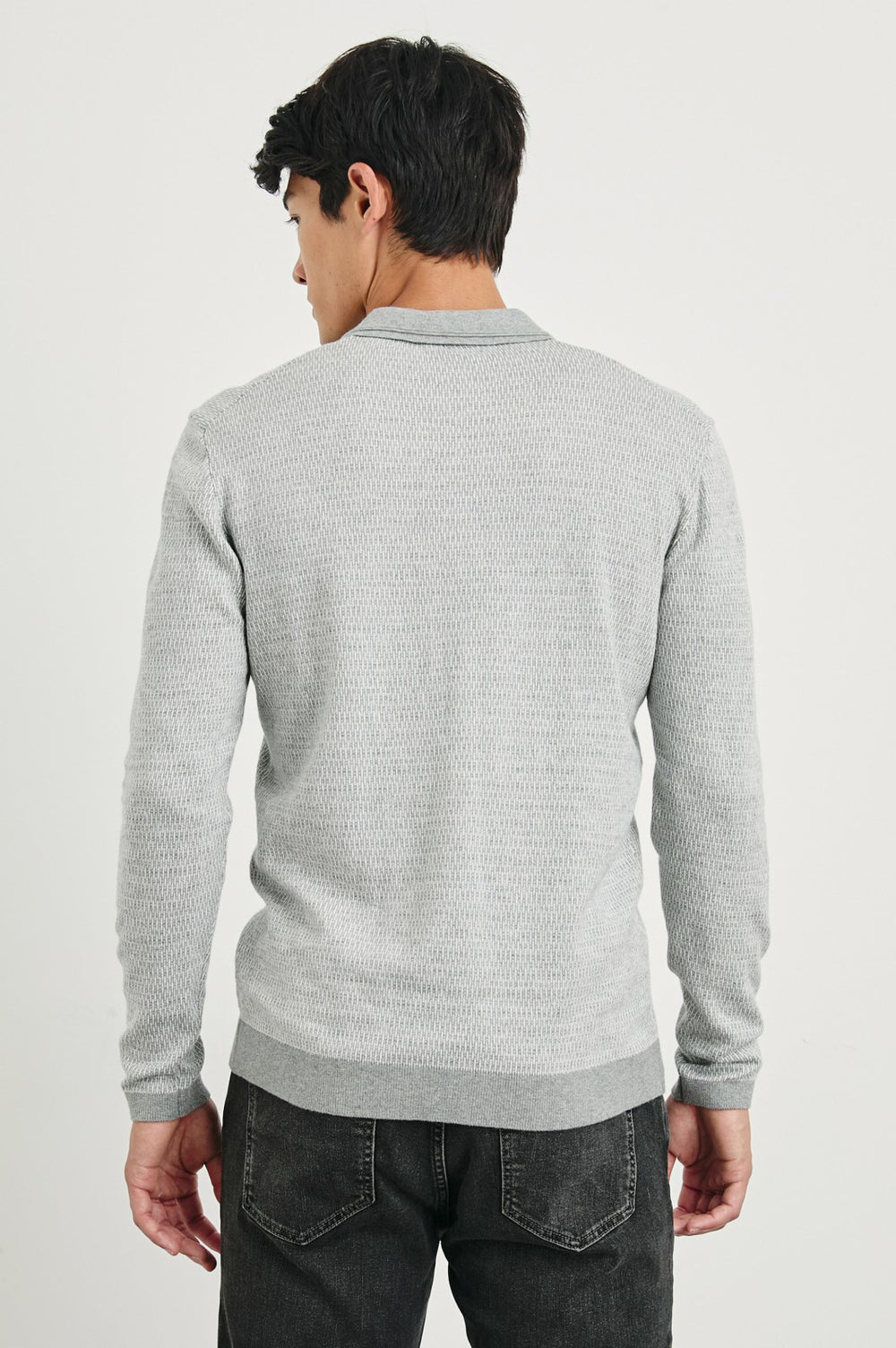 GREENWICH SWEATER - GREY BROQUADE| Rails US