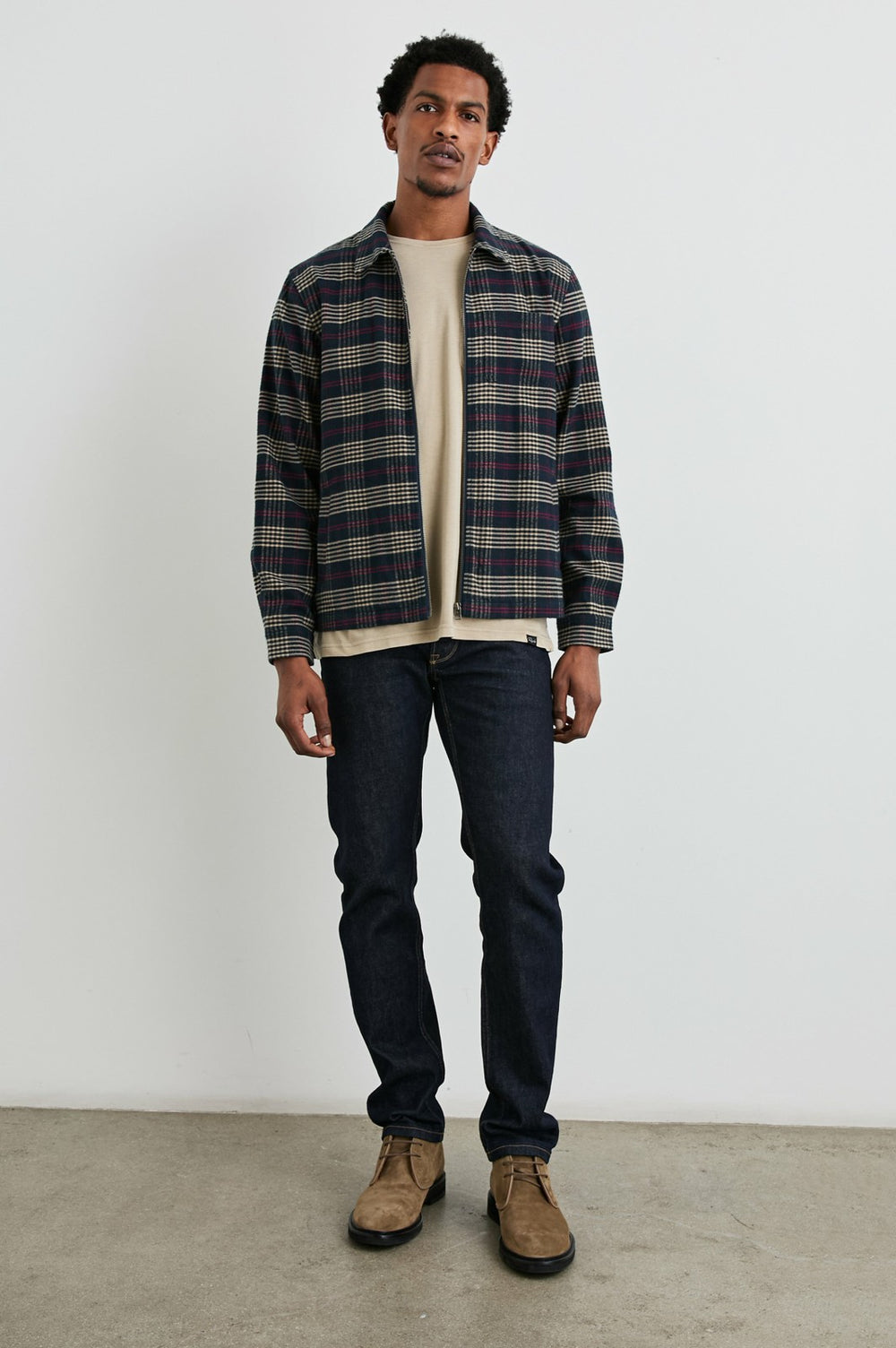 JAQUE SHIRT JACKET - GILDED NAVY CRIMSON| Rails US