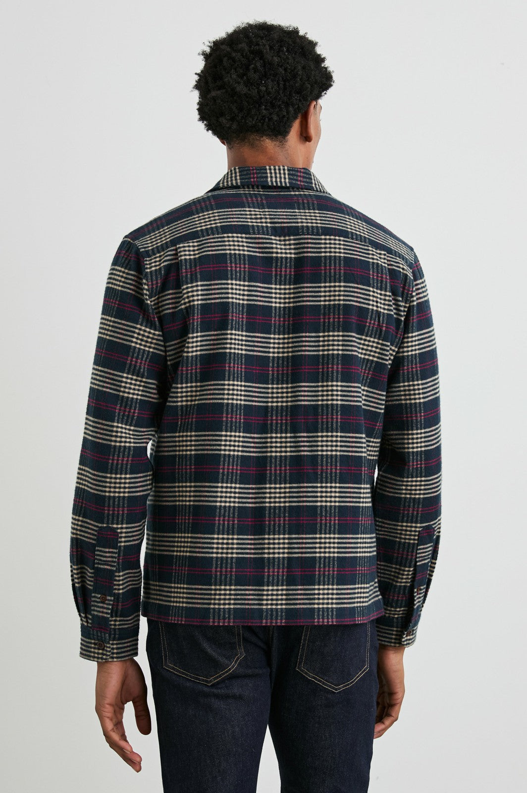 JAQUE SHIRT JACKET - GILDED NAVY CRIMSON| Rails US