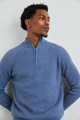 STARK QUARTER ZIP - CERULEAN MELANGE| Rails on sale