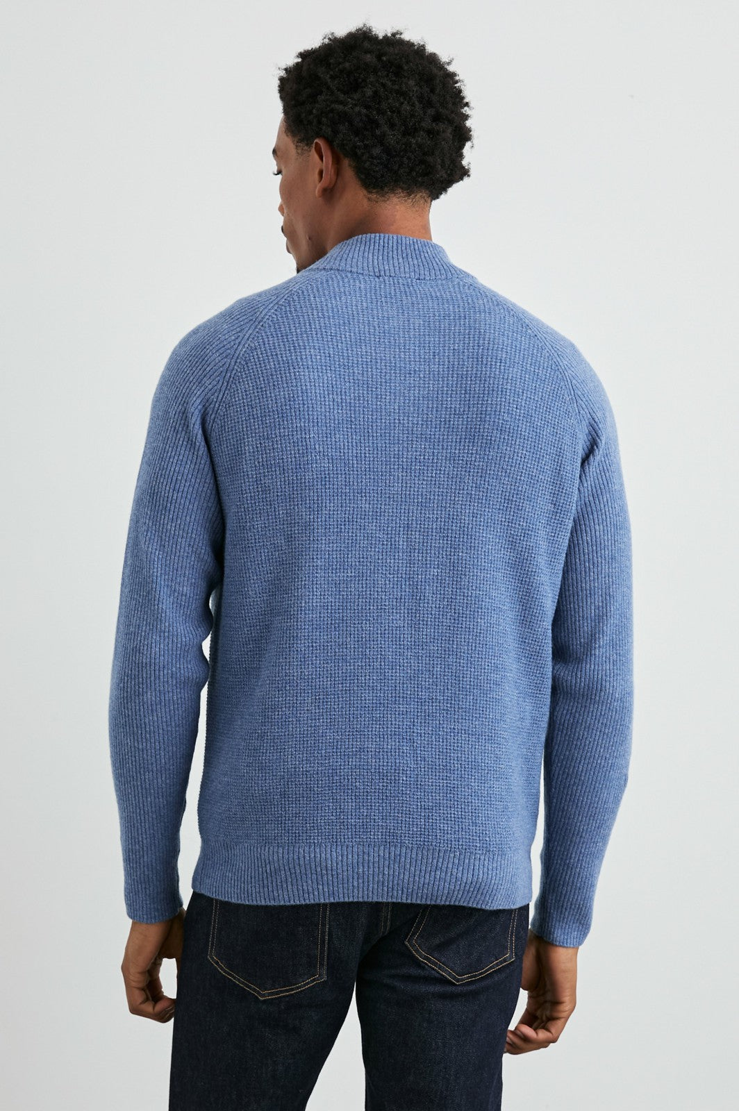 STARK QUARTER ZIP - CERULEAN MELANGE| Rails on sale