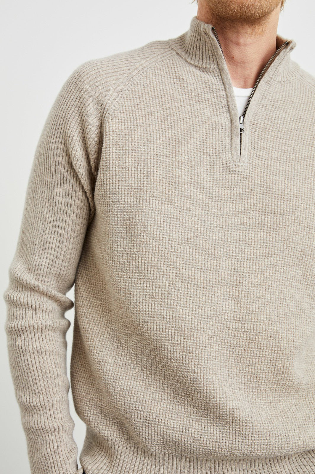 STARK QUARTER ZIP - OAT MELANGE| Rails near me