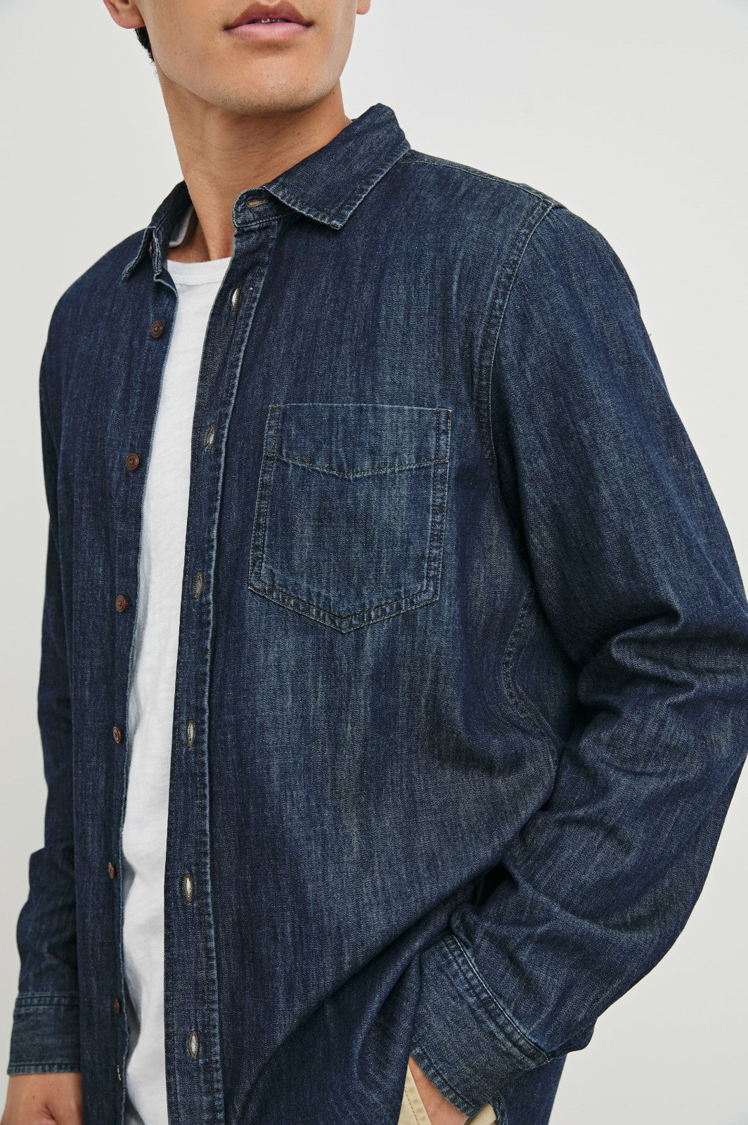 COLTON SHIRT - DARK WASH INDIGO| Rails outlet