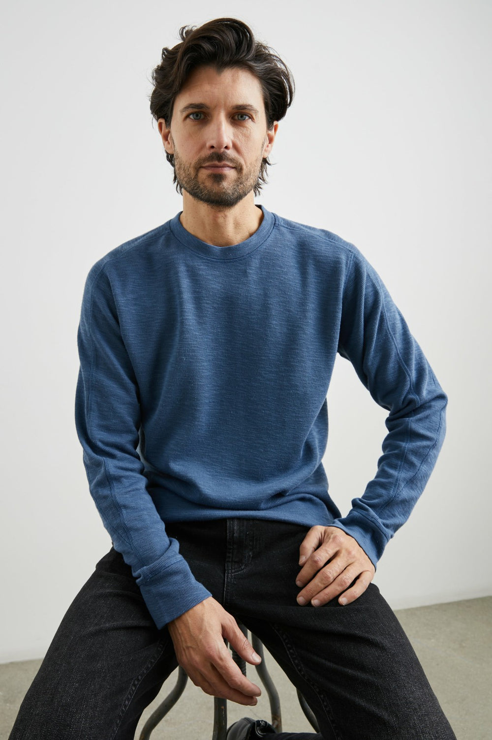 RHEESE LONG SLEEVE TEE - STEEL| Rails on sale