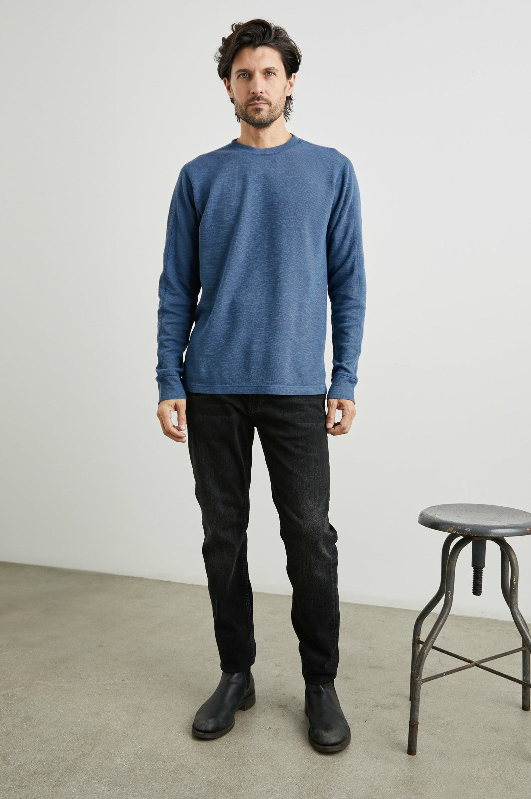 RHEESE LONG SLEEVE TEE - STEEL| Rails on sale