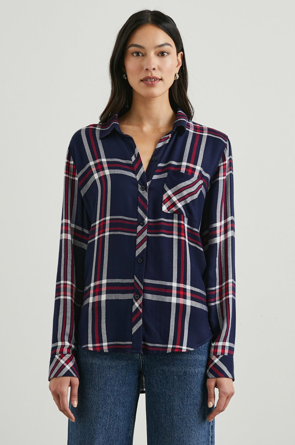HUNTER SHIRT - PATRIOT NAVY RED| Rails sale