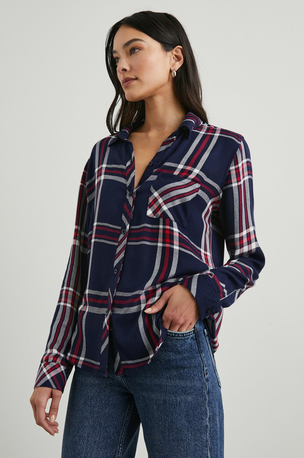 HUNTER SHIRT - PATRIOT NAVY RED| Rails sale