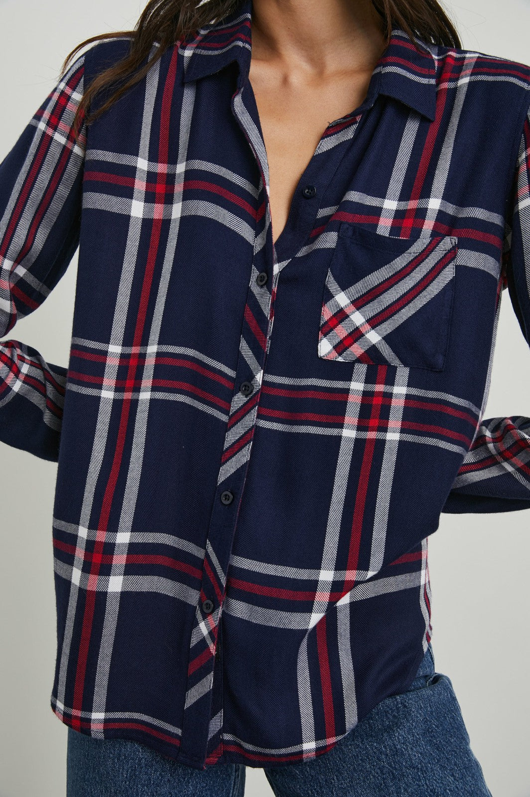 HUNTER SHIRT - PATRIOT NAVY RED| Rails sale