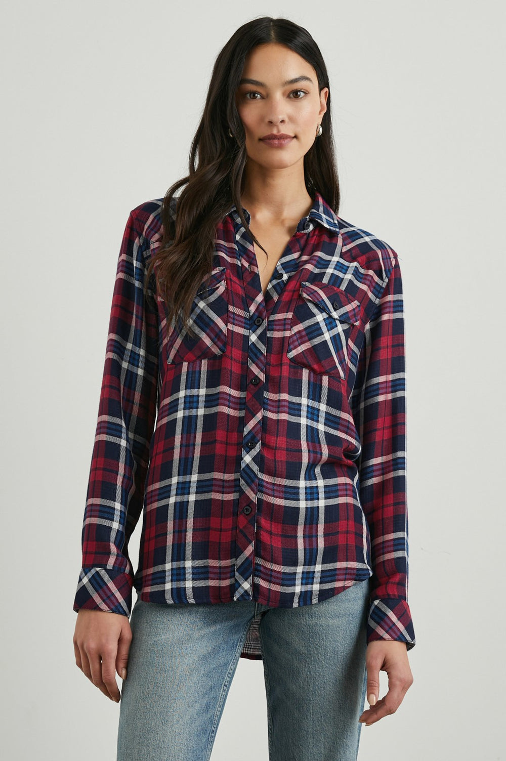 KENDRA SHIRT - NAVY RED WHITE| Rails outlet