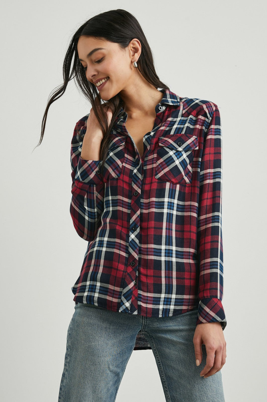 KENDRA SHIRT - NAVY RED WHITE| Rails outlet