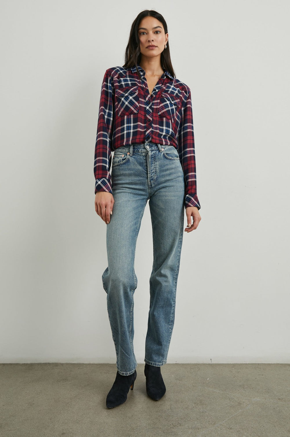 KENDRA SHIRT - NAVY RED WHITE| Rails outlet