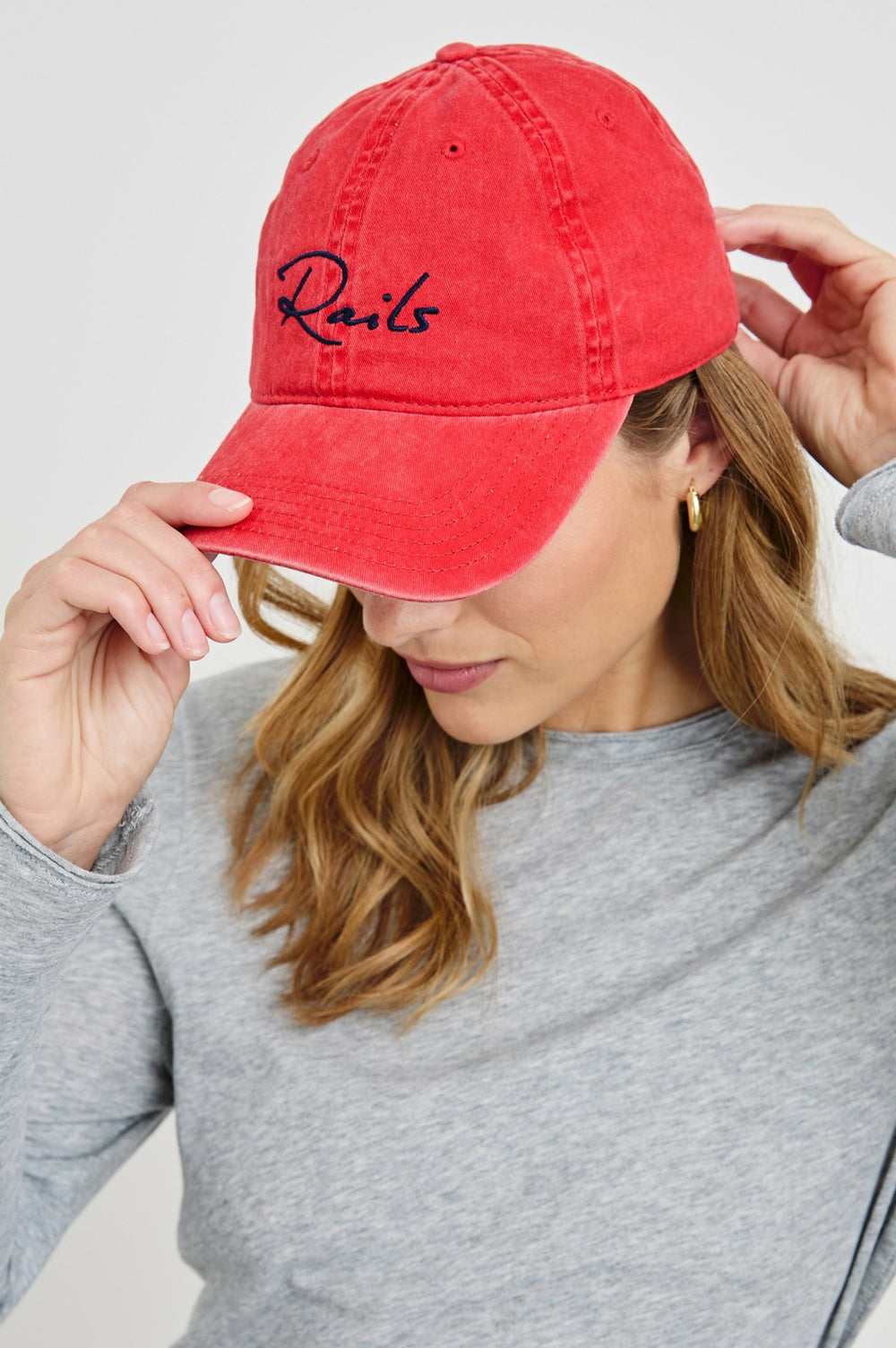 ANNIVERSARY BASEBALL CAP - WASHED RED| Rails on sale