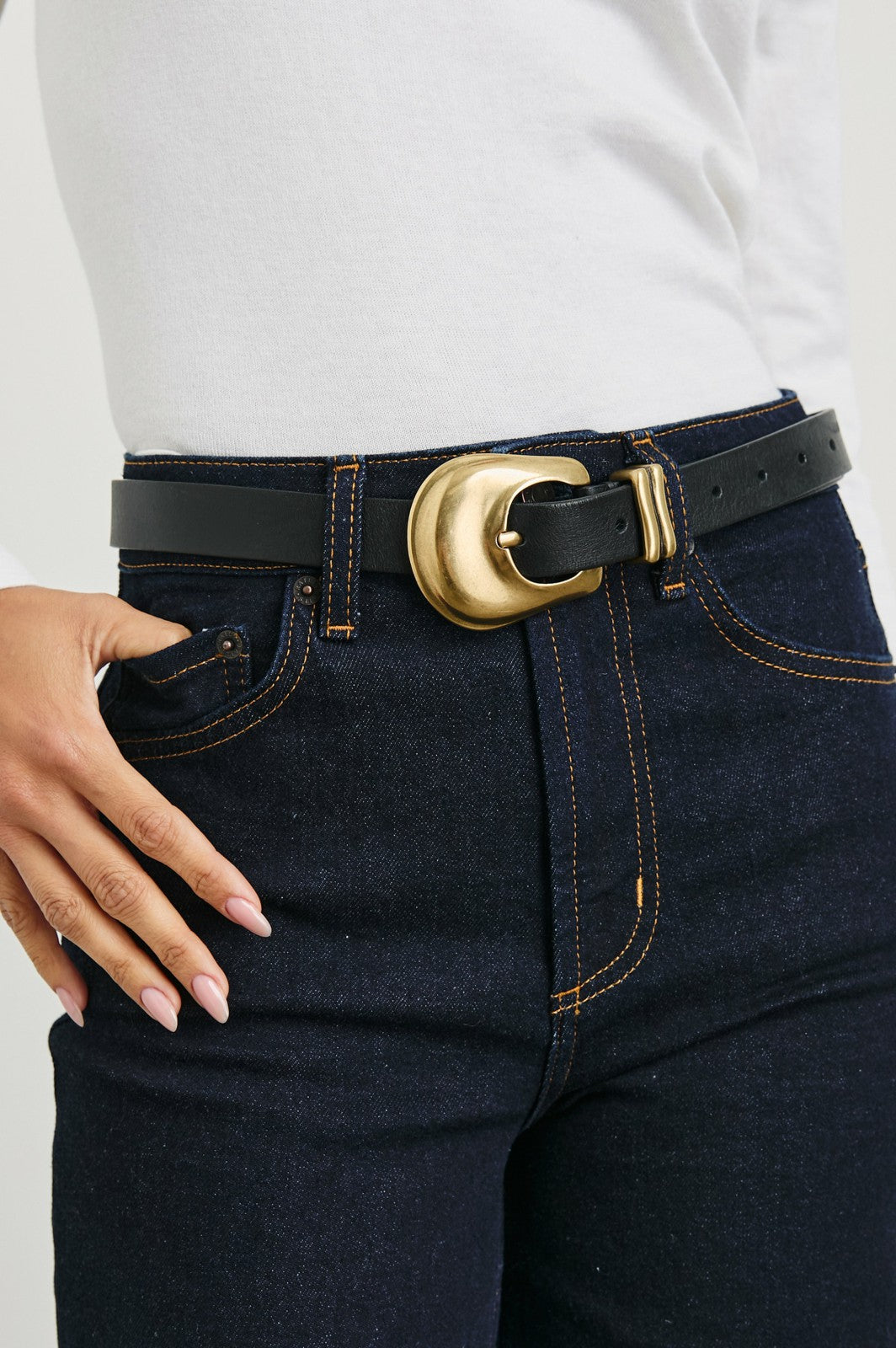 RODEO BELT - BLACK GOLD| Rails sale