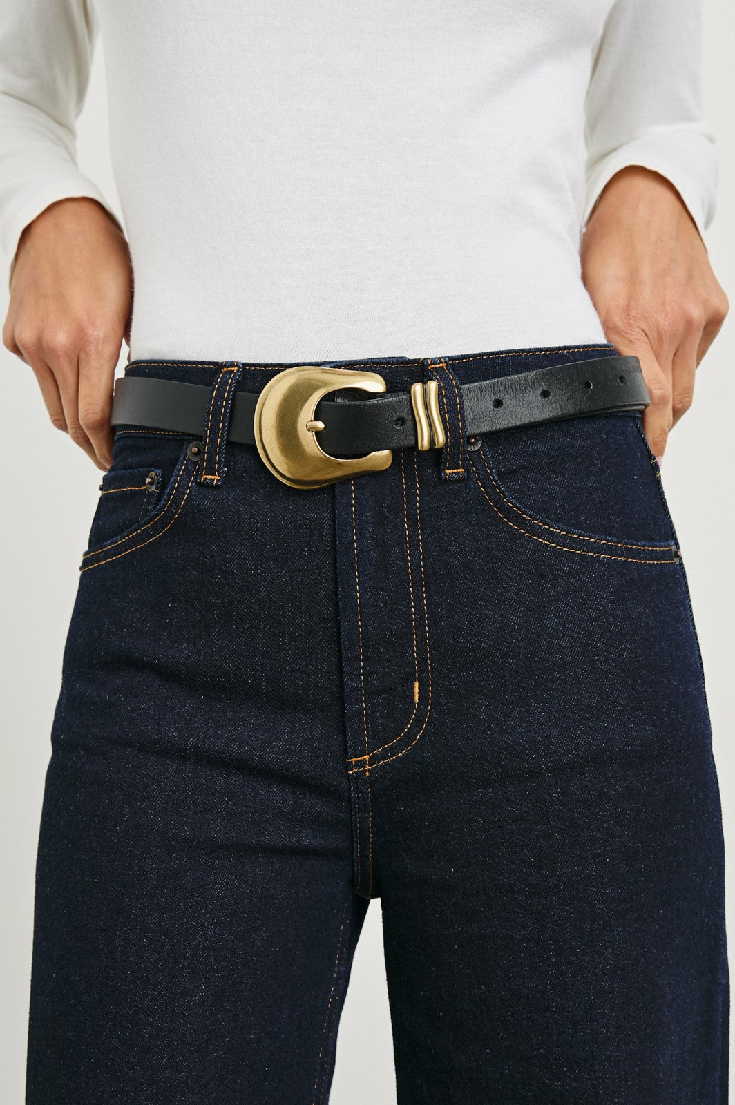 RODEO BELT - BLACK GOLD| Rails sale