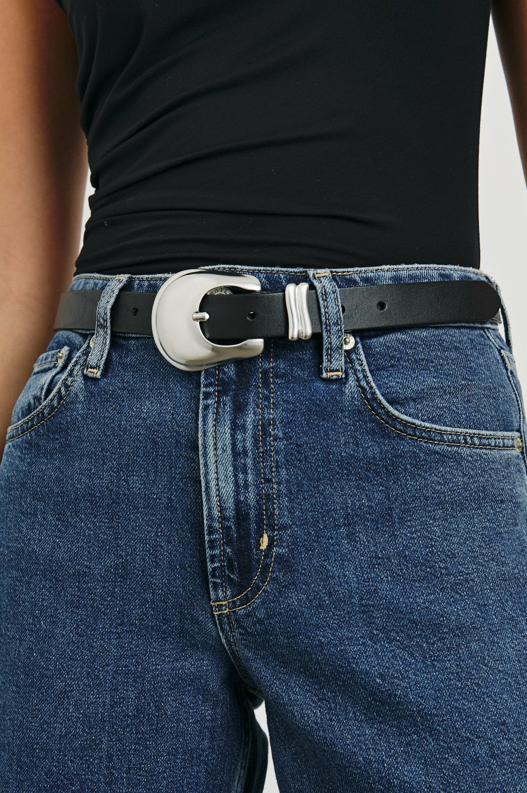RODEO BELT - BLACK SILVER| Rails on sale