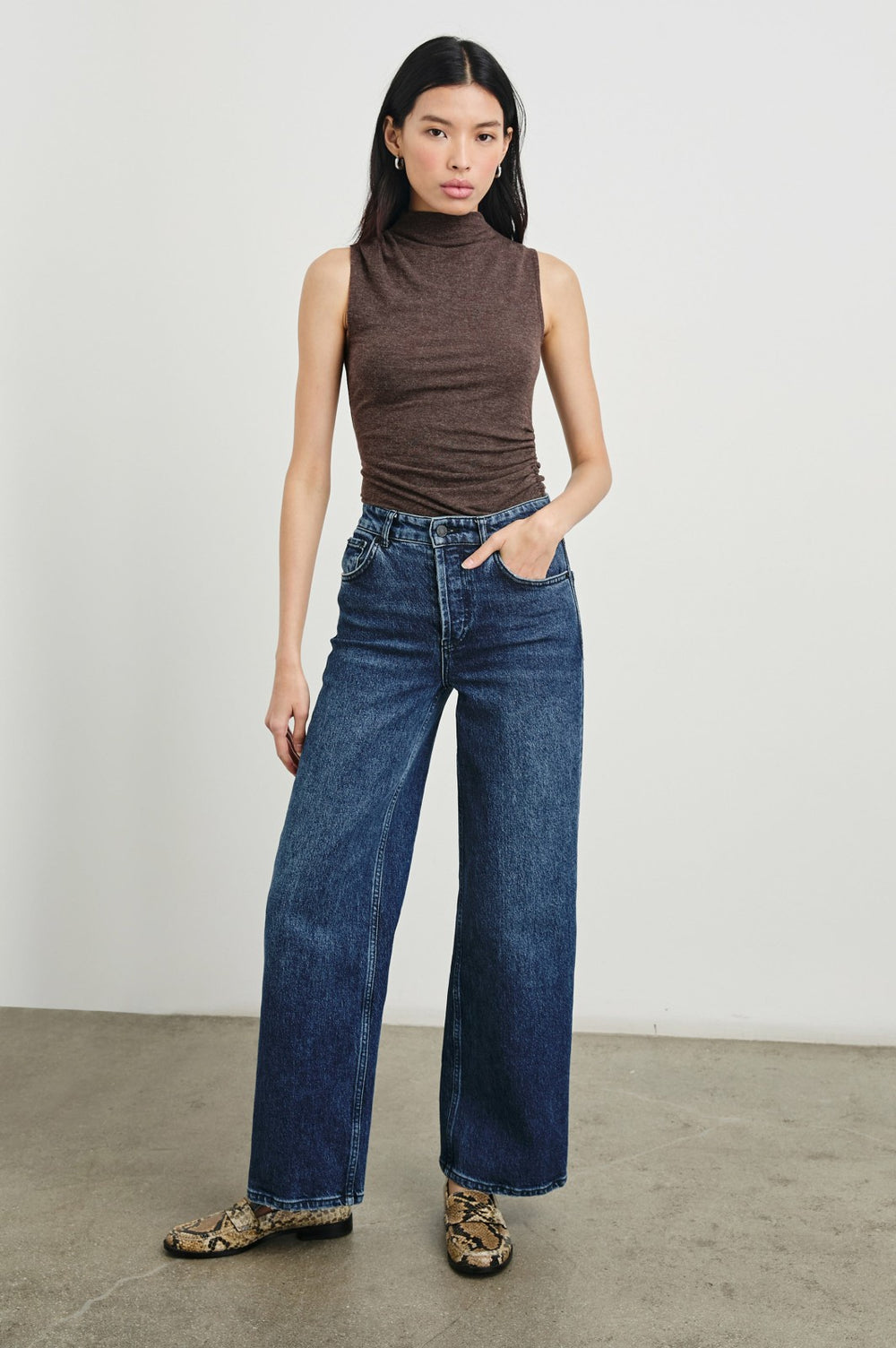 CHRISTEN TOP - HEATHER BROWN| Rails on sale
