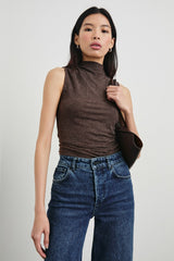 CHRISTEN TOP - HEATHER BROWN| Rails on sale