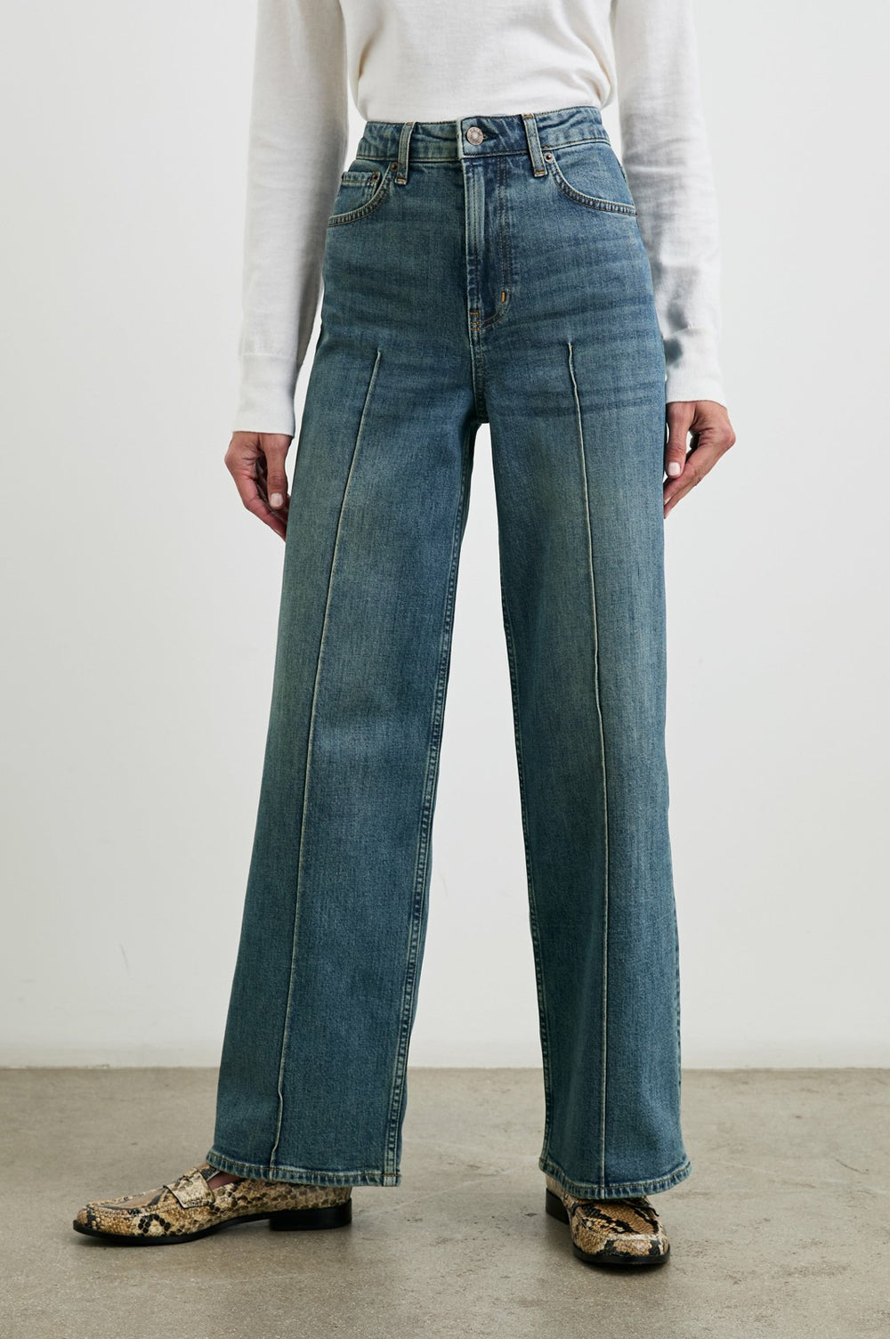 GETTY PINTUCK WIDE LEG - AUTHENTIC BLUE| Rails outlet