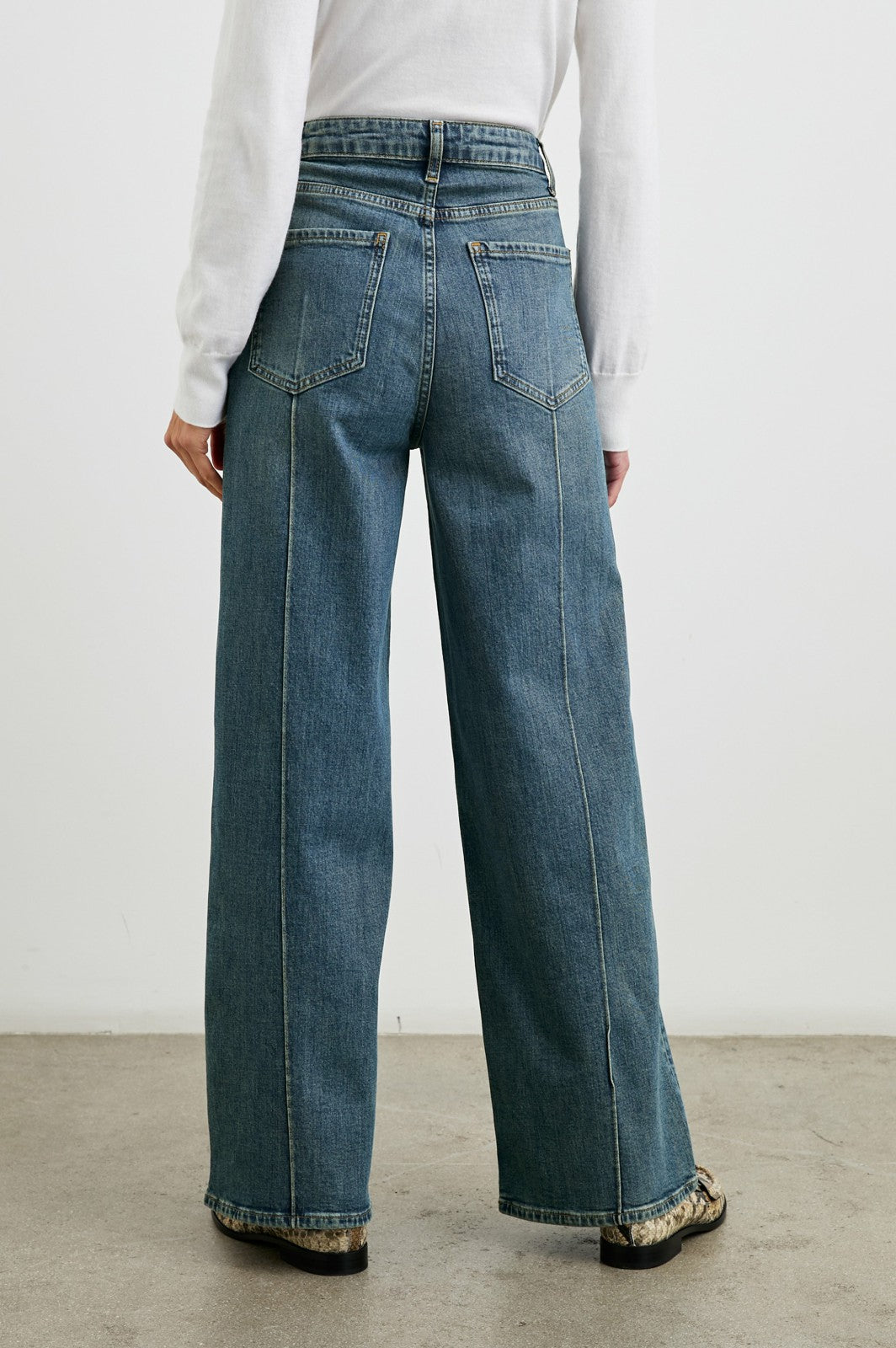 GETTY PINTUCK WIDE LEG - AUTHENTIC BLUE| Rails outlet