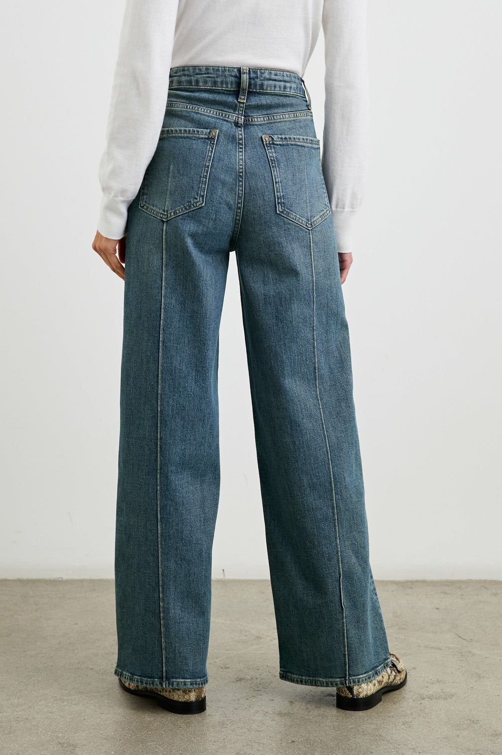 GETTY PINTUCK WIDE LEG - AUTHENTIC BLUE| Rails outlet