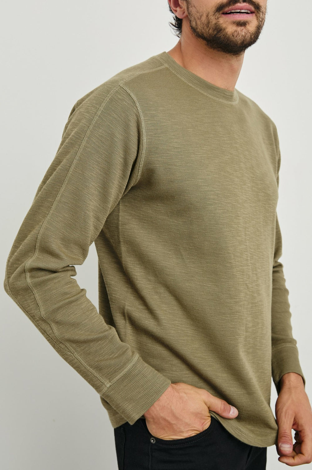 RHEESE LONG SLEEVE TEE - GREEN OLIVE| Rails near me