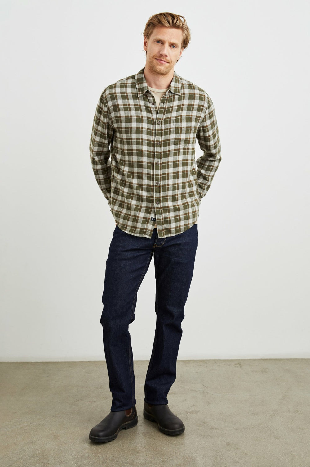 LENNOX SHIRT - IGUANA GREY| Rails on sale