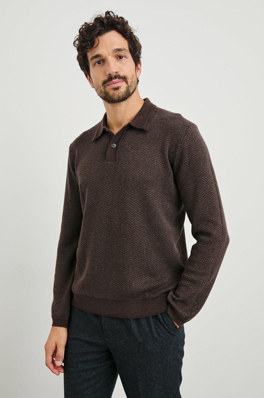 HERRINGTON SWEATER - BROWN HERRINGBONE MELANGE| Rails on sale