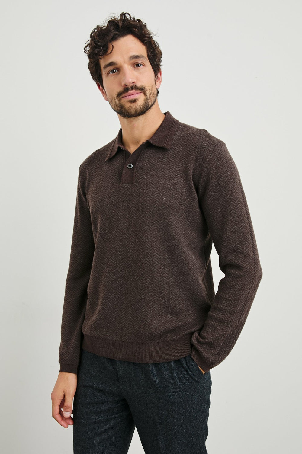 HERRINGTON SWEATER - BROWN HERRINGBONE MELANGE| Rails on sale