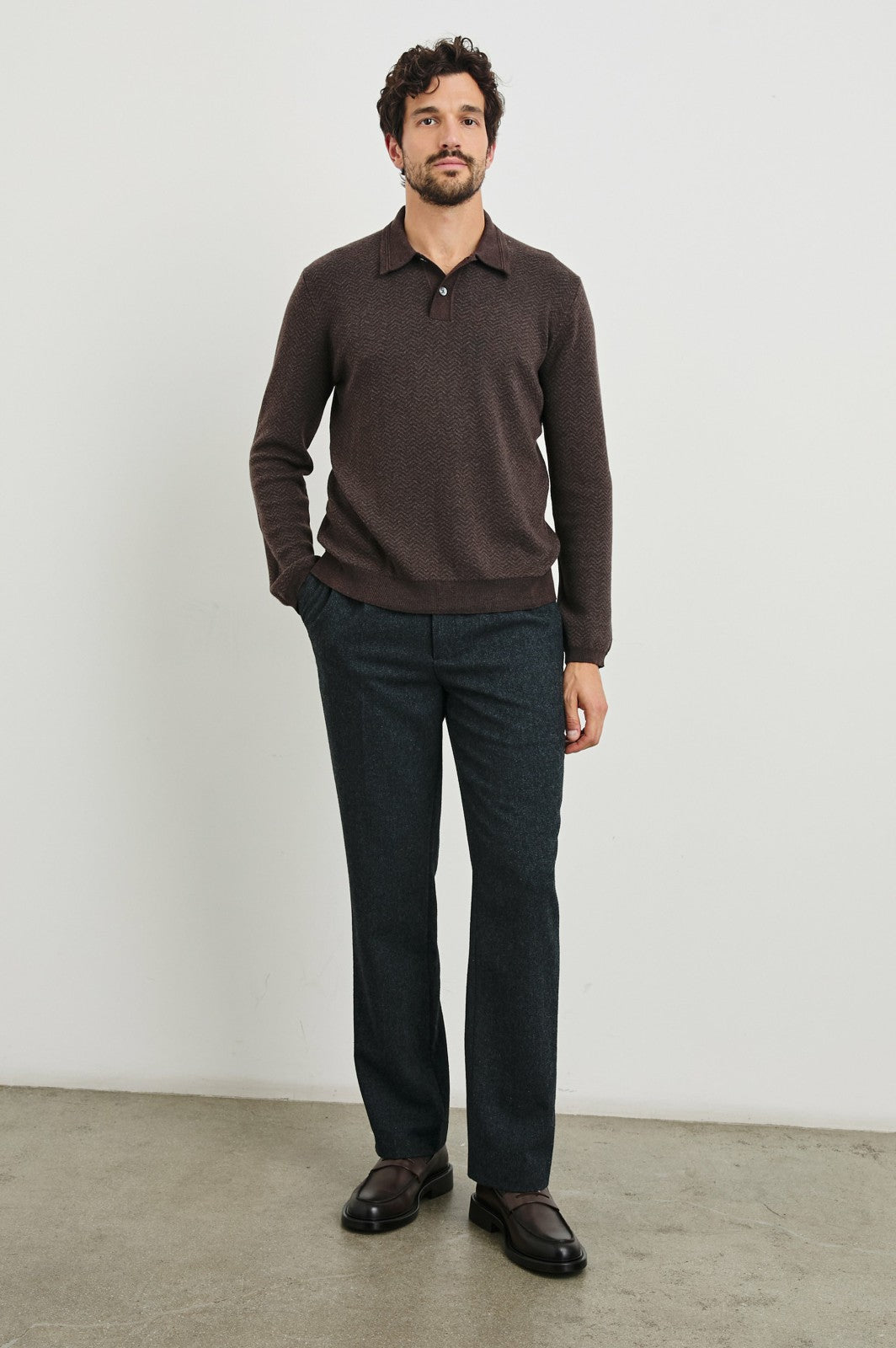 HERRINGTON SWEATER - BROWN HERRINGBONE MELANGE| Rails on sale