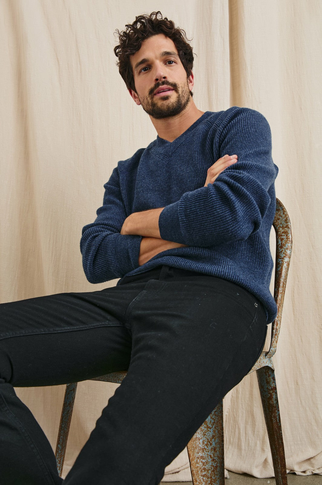 ANSEL SWEATER - BLUE MELANGE| Rails sale