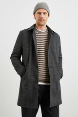 HOCKNEY OVERCOAT - GREY CHECK PLAID| Rails for sale