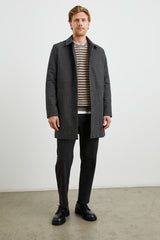 HOCKNEY OVERCOAT - GREY CHECK PLAID| Rails for sale