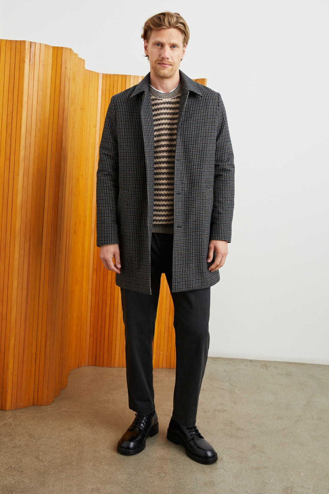 HOCKNEY OVERCOAT - GREY CHECK PLAID| Rails for sale