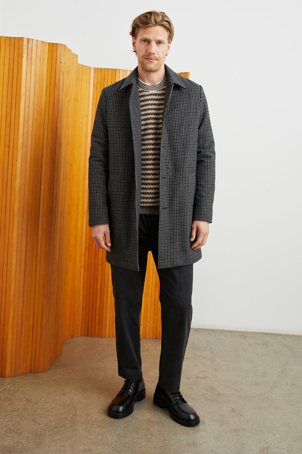 HOCKNEY OVERCOAT - GREY CHECK PLAID| Rails for sale