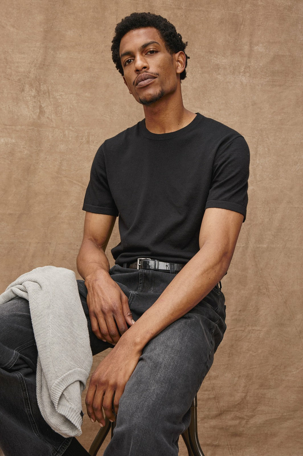 MASON COTTON CASHMERE T-SHIRT - BLACK| Rails outlet