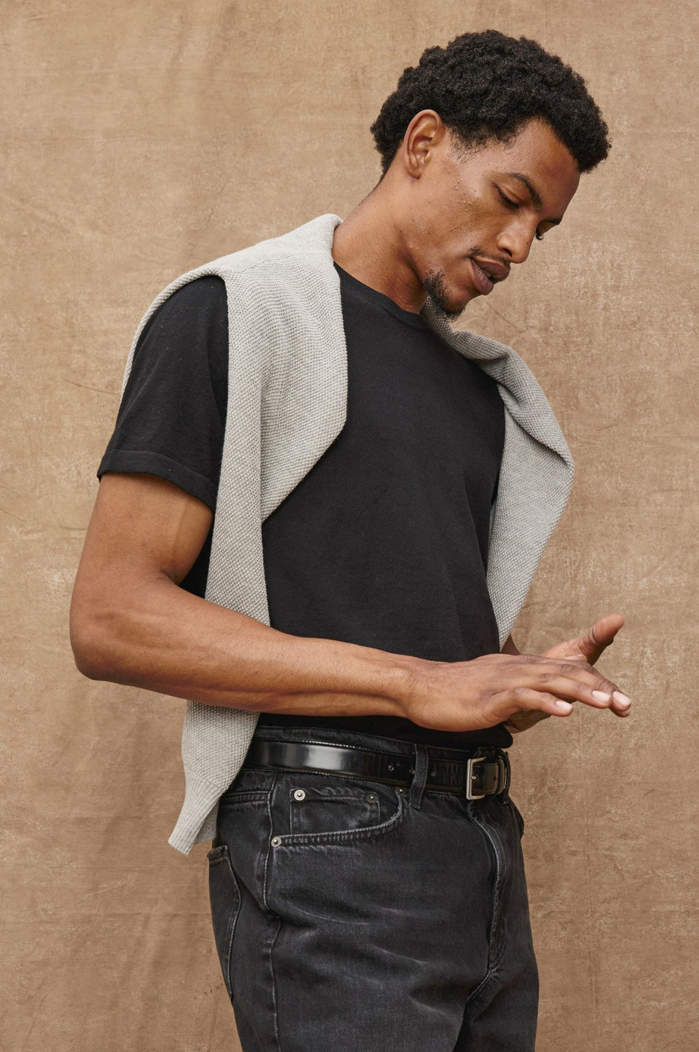 MASON COTTON CASHMERE T-SHIRT - BLACK| Rails outlet