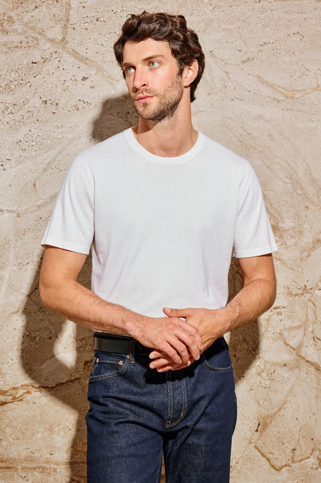 MASON COTTON CASHMERE T-SHIRT - CREAM| Rails discount