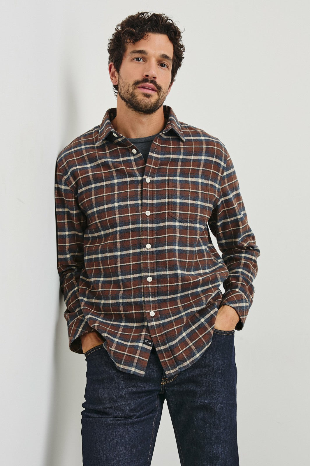 FORREST SHIRT - HICKORY BLUE MELANGE| Rails US