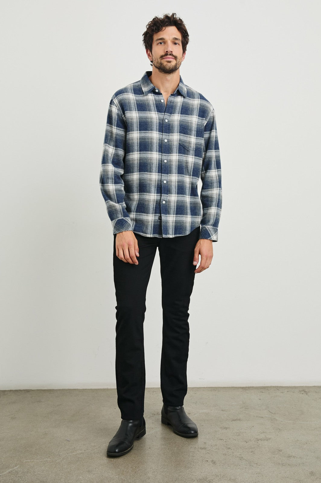LENNOX SHIRT - CHARCOAL LAPIS| Rails near me