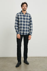 LENNOX SHIRT - CHARCOAL LAPIS| Rails near me