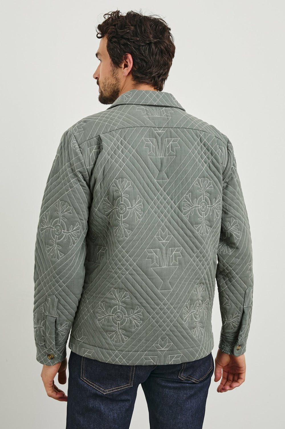 CLAUDE SHIRT JACKET - BASIL ECRU QUILT| Rails for sale