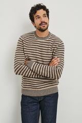 CARRICK SWEATER - NAVY OAT STRIPE| Rails online