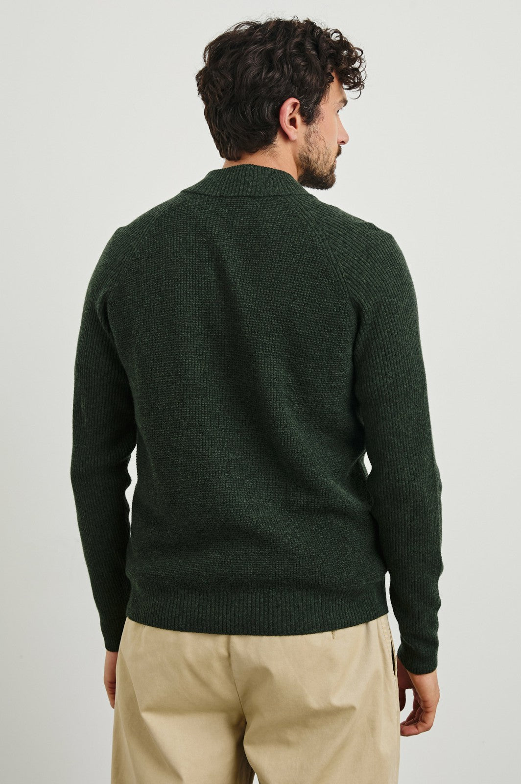 STARK QUARTER ZIP - OLIVE MELANGE| Rails US