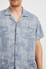 ACE SHIRT - PATCHWORK BANDANA SLATE| Rails sale