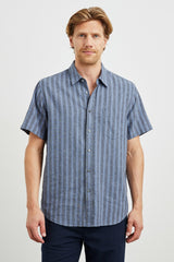 WILDER SHIRT - MARINE SAPPHIRE STRIPE| Rails online