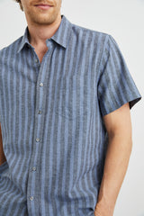 WILDER SHIRT - MARINE SAPPHIRE STRIPE| Rails online