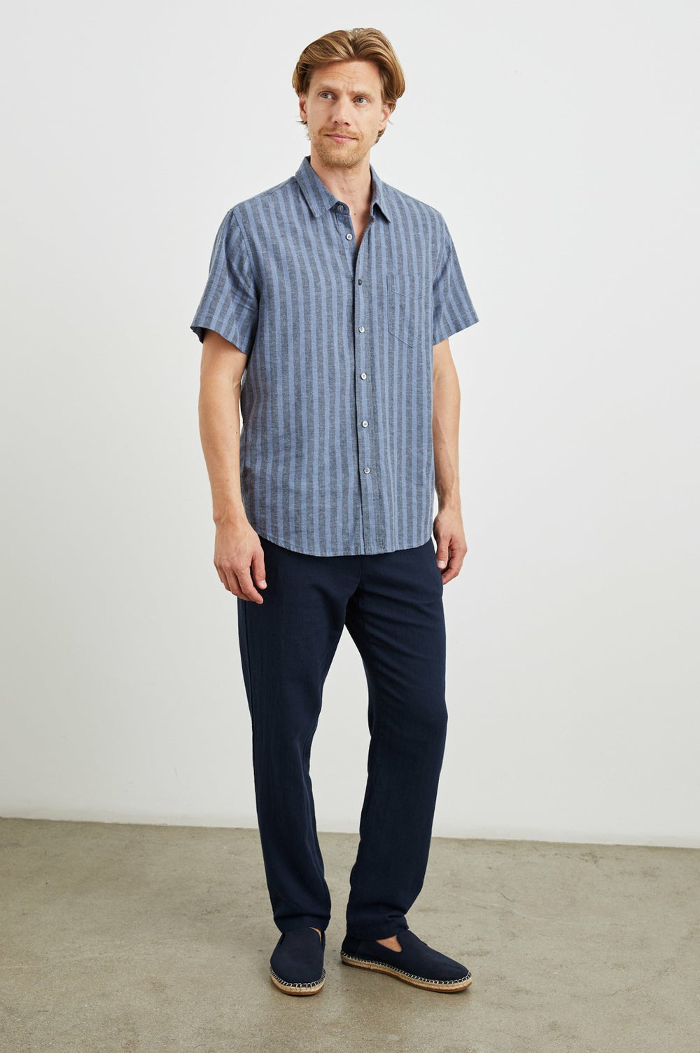 WILDER SHIRT - MARINE SAPPHIRE STRIPE| Rails online