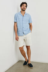 DRESDEN SHIRT - CERULEAN IKAT| Rails discount