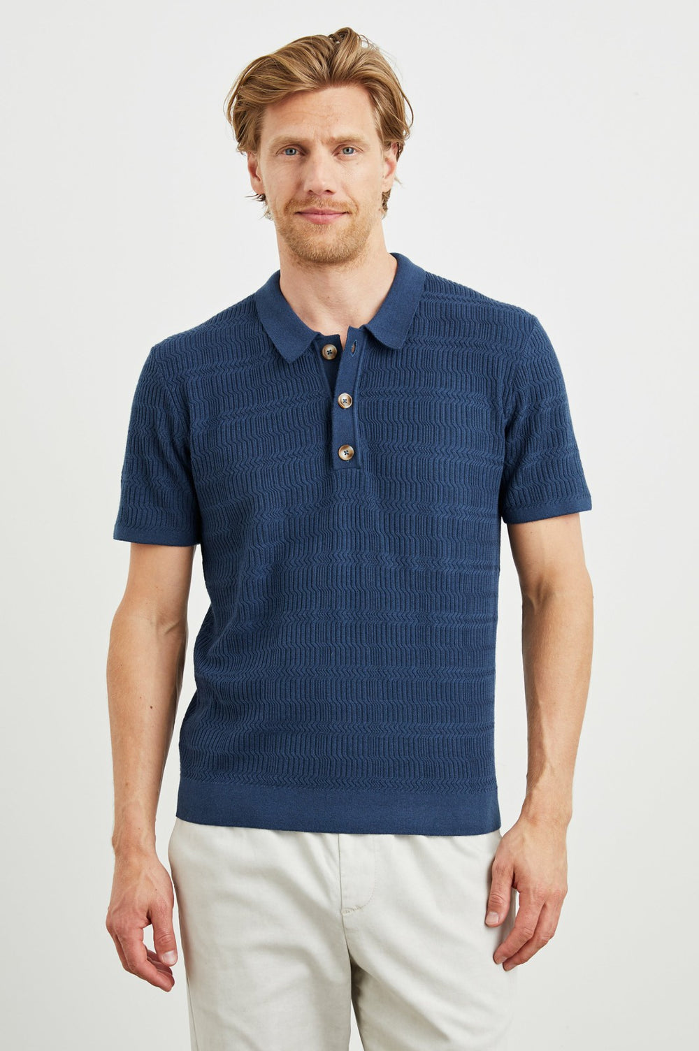 NATHAN POLO SHIRT - PETERSON BLUE| Rails for sale